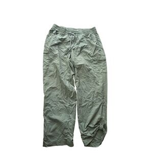 Columbia Womens Regular Size L Cargo Pants Green Drawstring Waist Roll Up‎